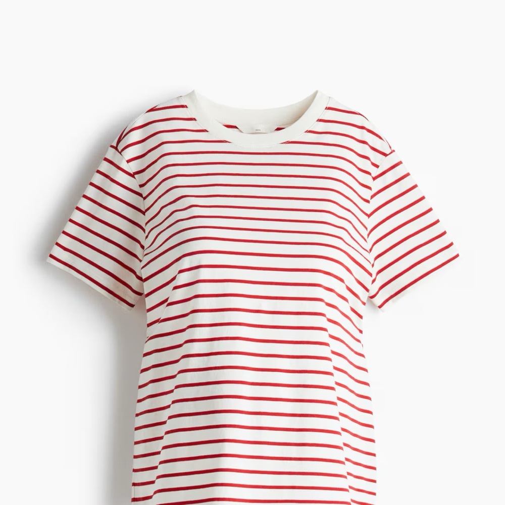 H&M Red and White Striped Maternity Top